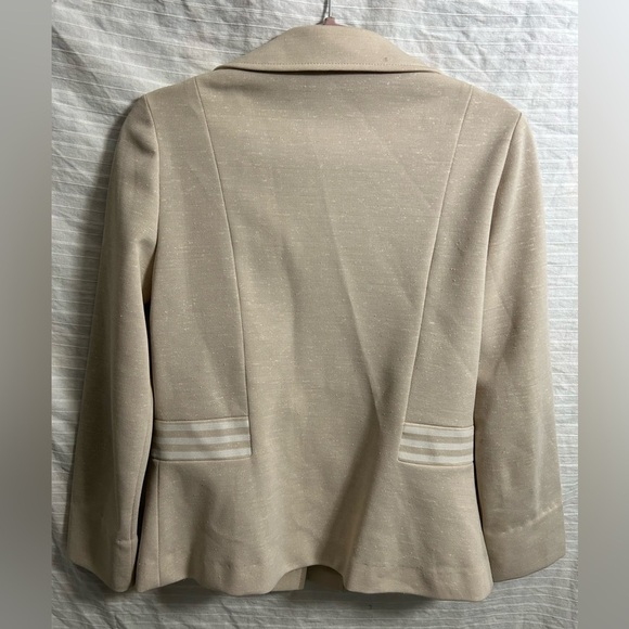 Vintage MELISSA LANE Beige Women’s 4 Button Blazer Jacket Size 12 - Picture 7 of 7